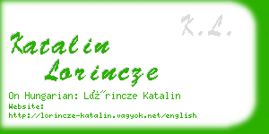katalin lorincze business card